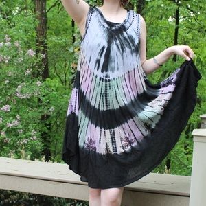 Tue dye flowy dress